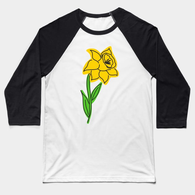 Daffodil Baseball T-Shirt by panco